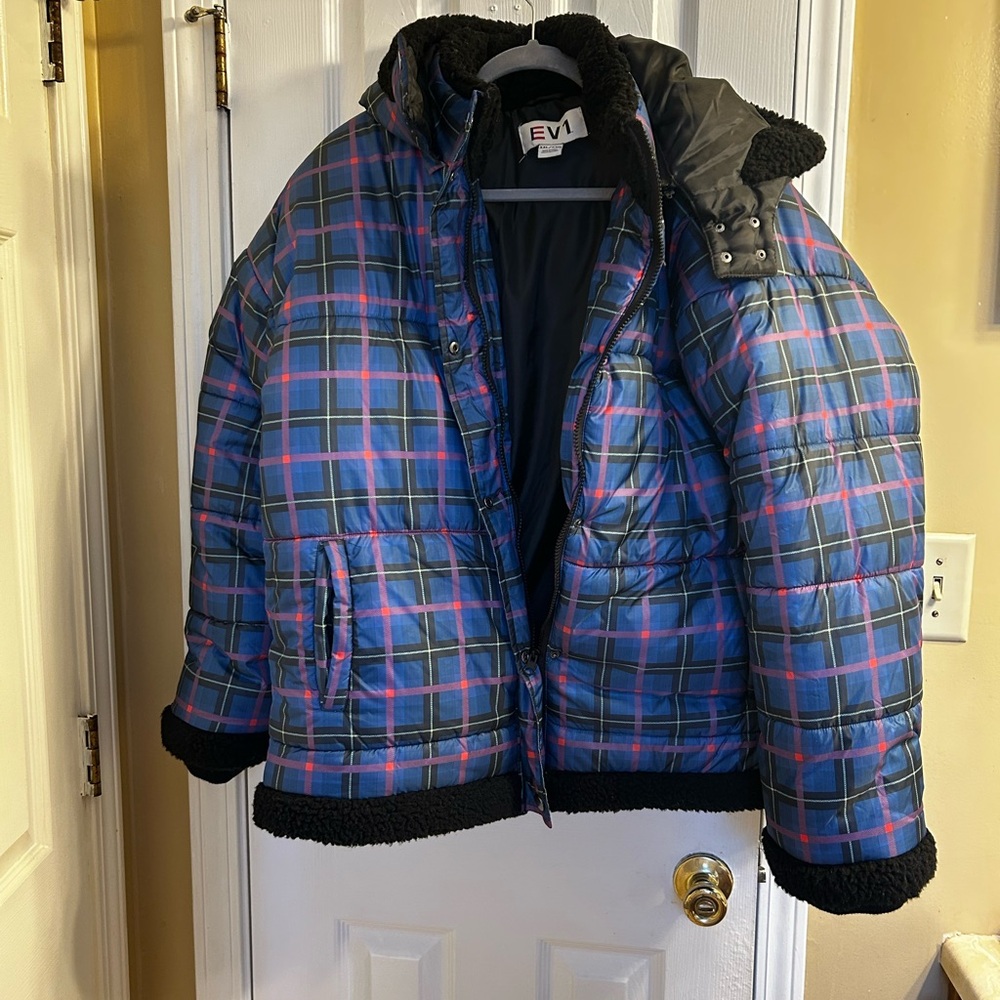 Ellen Degeneres Kids Plaid Puffer Jacket